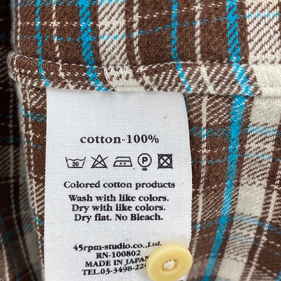 45rpm Check Flannel Size 4 - Picture 6 of 6